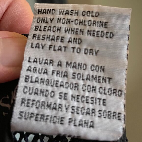 Sag Harbor Single Button Front Cardigan - Large Navy Blue - Picture 6 of 6